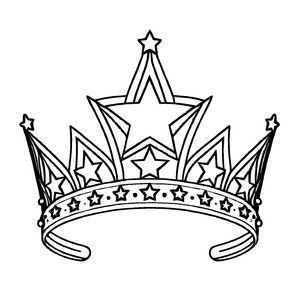 Märchenhaftes Tiaras-Malbild für bunte Malfreude