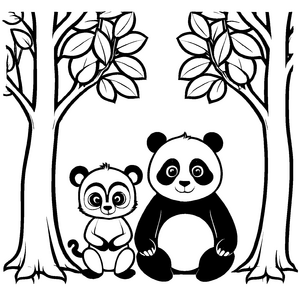 Niedliches Pandabären-Bastelmotiv zum kreativen Zeitvertreib