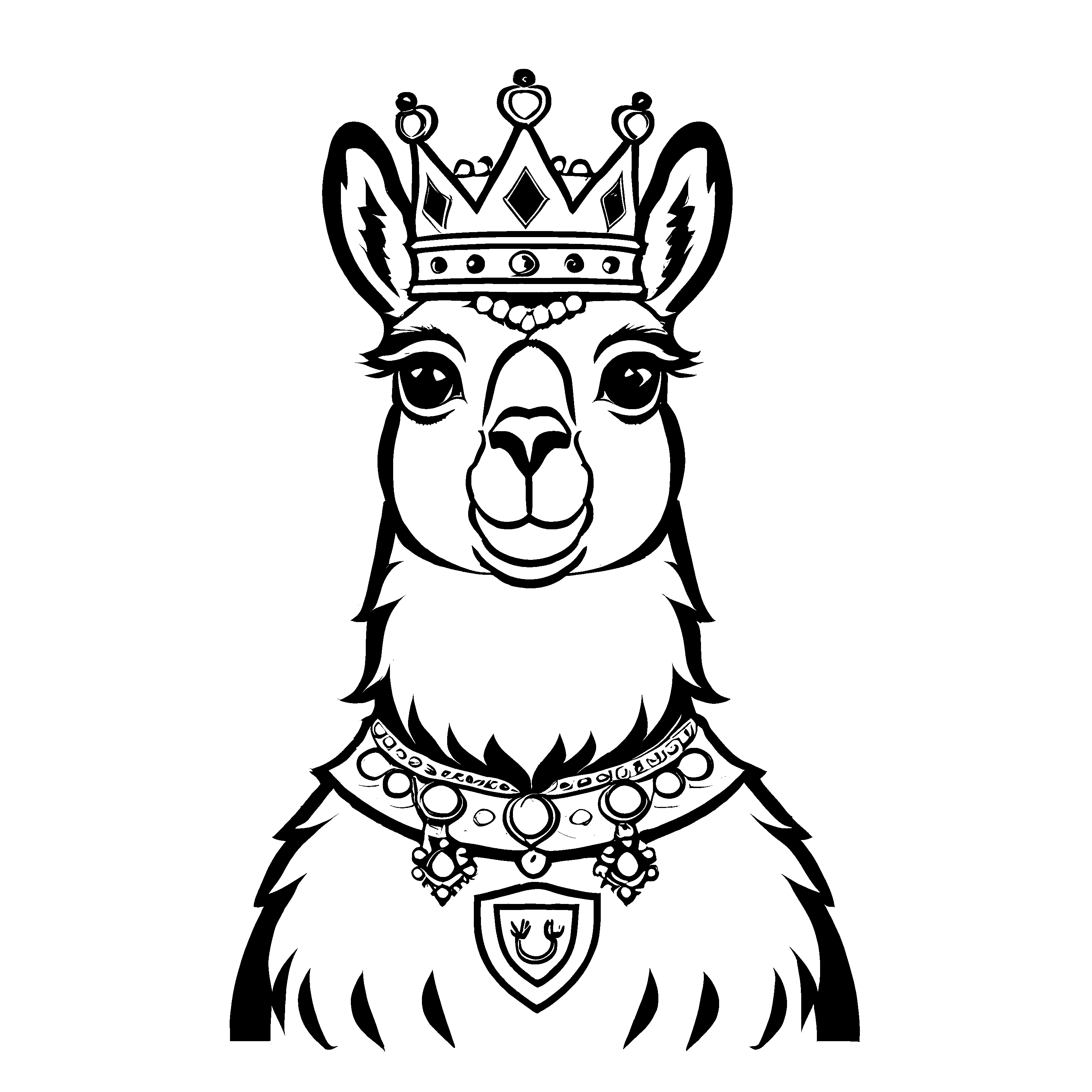 Zauberhafte Lamas-Ausmalvorlage für die ganze Familie