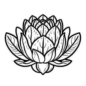 Einzigartige Artischocken mit stilvollem Blumenarrangement Ausmalbild für fantasievolle Künstler
