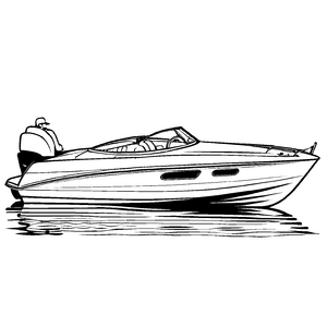 Interessante Schnellboote-Ausmalvorlage für Kinder