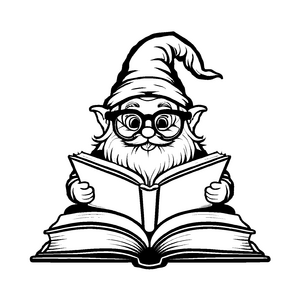 Besonderes Gnome-Ausmalbild zum Entdecken und Gestalten