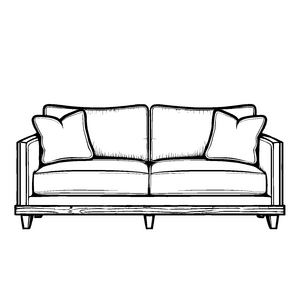 Wunderschöne Couch mit angesagten Knöpfen Malvorlage für kleine Wohnkünstler