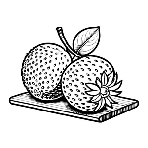Drei äpfel mit frischen grünen blättern Ausmalvorlage für kleine Obstfreunde