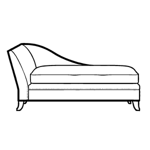 Bezaubernde Chaiselongue in klassischer Form Malvorlage für kreative Räume von morgen