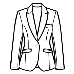 Bezauberndes Herren Sakko mit stilvollem Design Ausmalbild für modebewusste Jungs