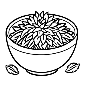 Faszinierendes Taro-Motiv mit herrlichen Blättern Ausmalvorlage für kleine Entdecker der Natur