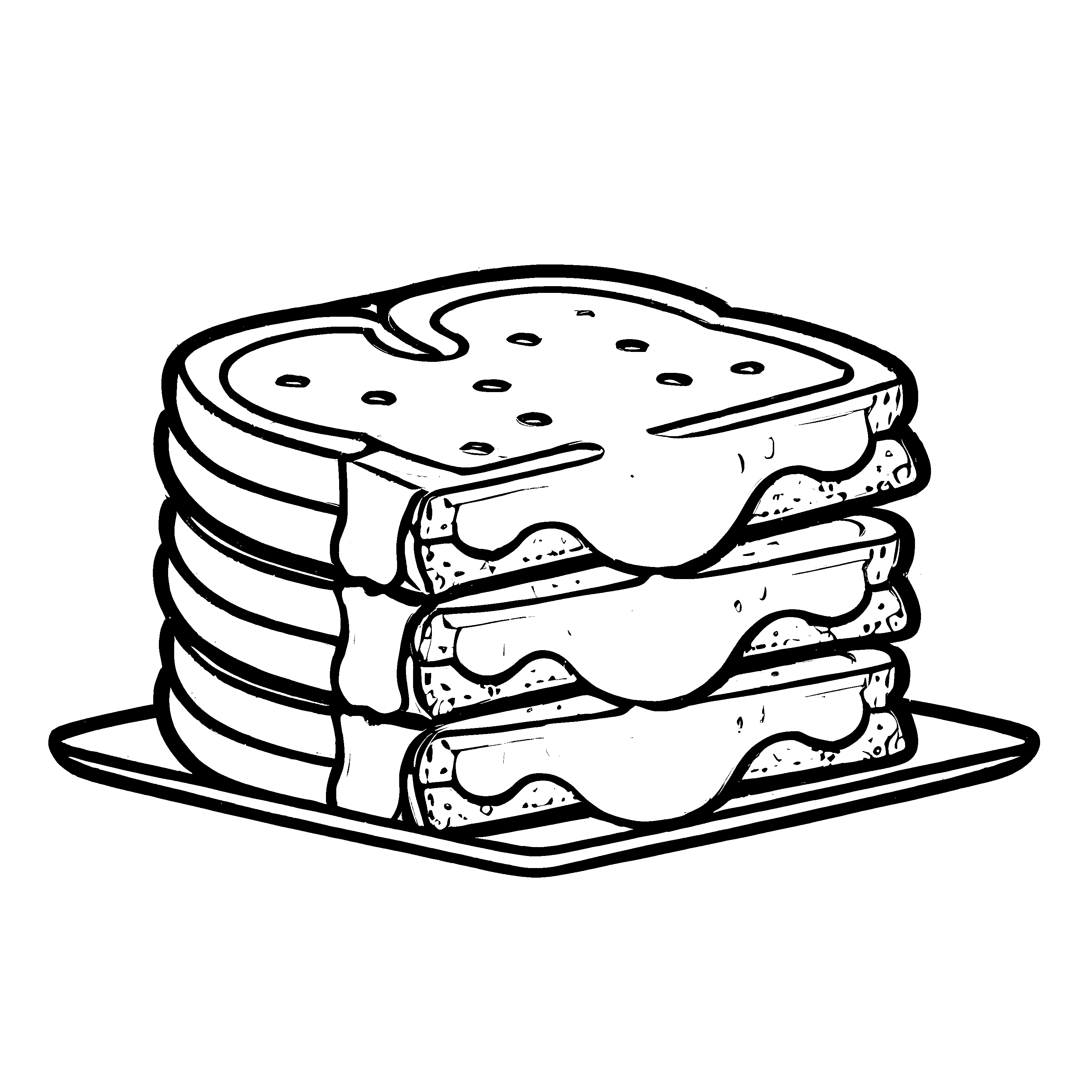 Märchenhafte Käse-Ausmalvorlage für die ganze Familie