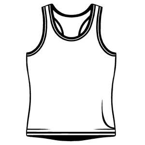 Stilvolles Damen-Top in schickem Design Ausmalmotiv für trendbewusste Künstlerinnen