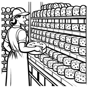 Verspieltes Käse-Bastelmotiv für kreative Momente