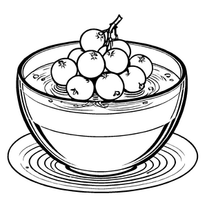 Schmackhafte Longanfrucht in stilvollem Obstschalen-Motiv für kleine Gourmet-Entdecker