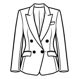 Dynamischer Damen-Blazer mit trendigem Schnitt Ausmalbild für stilbewusste Entdecker