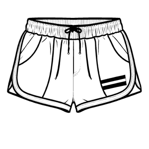 Stylische kurze Herrenhosen mit schickem Knoten Malvorlage für elegante Entdecker