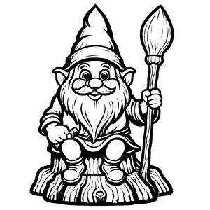 Kindgerechte Gnome-Malvorlage für kreative Kids