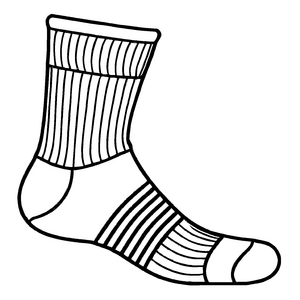 Bunte Herrensocken mit aufregendem Streifenmuster Ausmalvorlage für fashionable Farbentdecker