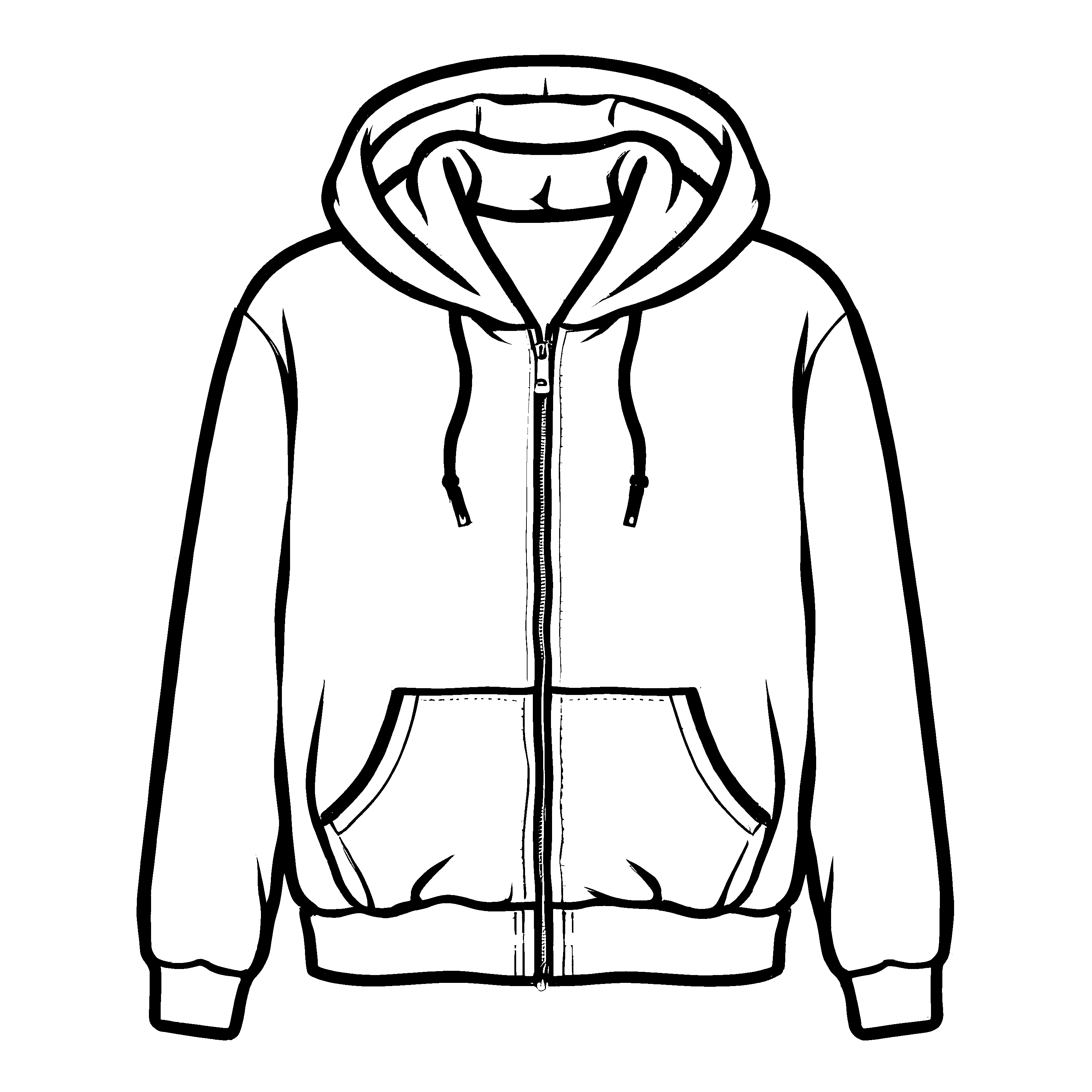 Schicke Herrenjacke mit praktischer Kapuze Ausmalmotiv für modebewusste Entdecker