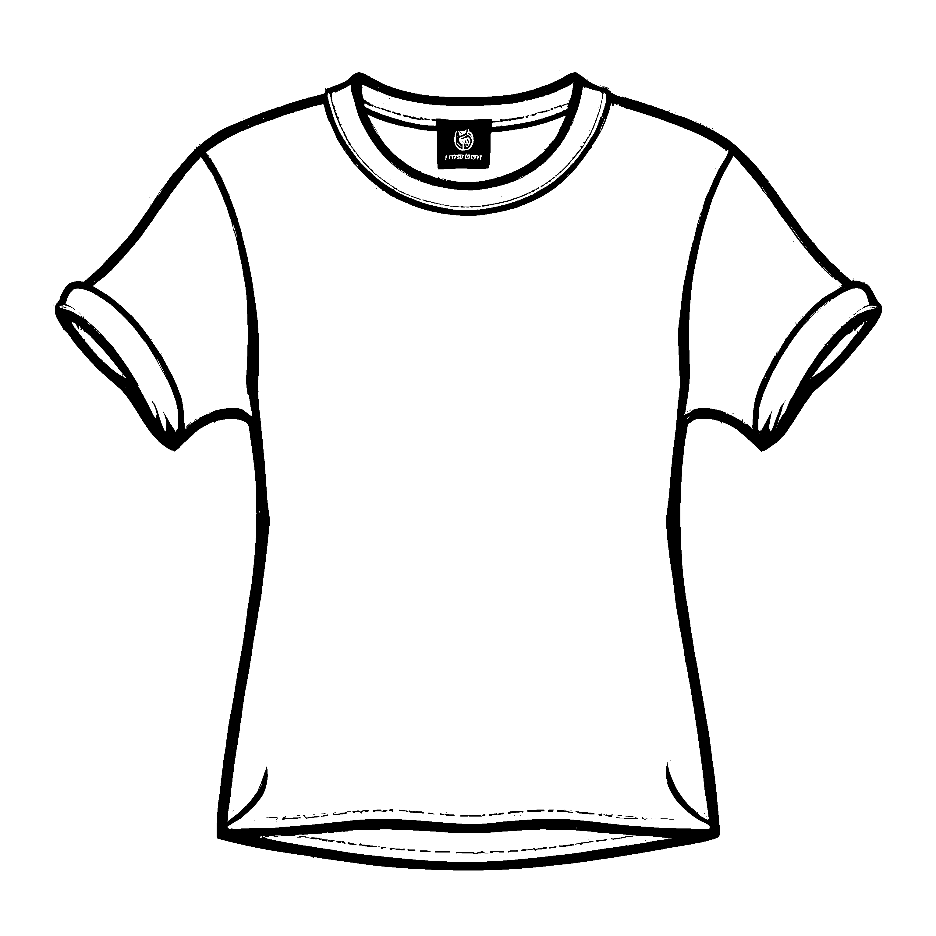 Schlichtes Herren T-Shirt mit frechem Minimaldesign Ausmalbild für stilbewusste Abenteurer