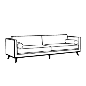 Stylisches Designer-Sofa mit elegantem Design Ausmalmotiv für kleine Einrichtungszauberer und kreative Raumgestalter