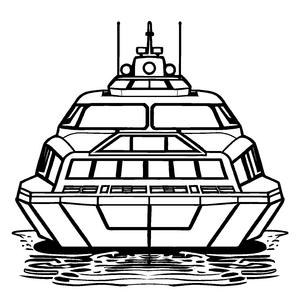 Spannende Luftkissenboote-Ausmalvorlage für kreative Malstunden