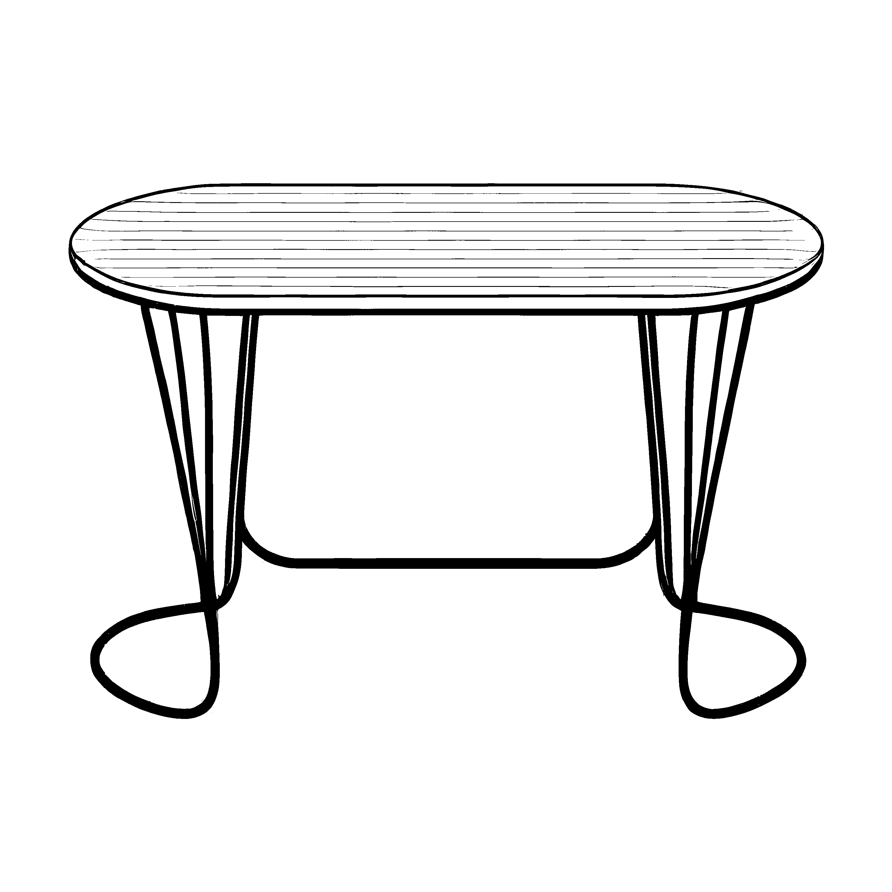 Futuristischer Tisch mit eleganter Linienführung Malvorlage für fantasievolle Designliebhaber