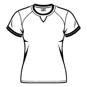 Faszinierendes Damen-T-Shirt mit einzigartigem V-Ausschnitt Malvorlage für kreative Trendsetter