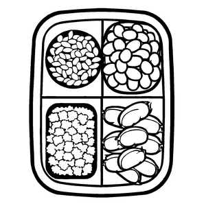 Schmackhafte Edamame in dekorativer Schale Ausmalvorlage für kleine Genussabenteurer
