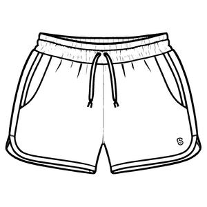 Bezaubernde Herren-Shorts mit stylischem weißen Schleifenmotiv Ausmalbild für coole Modekünstler!