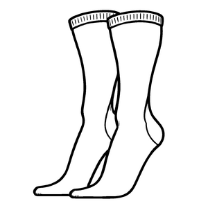Zwei schicke weiße Herrensocken Ausmalbild für kreative Köpfe