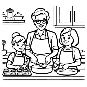 Tolles Rentner-Ausmalbild für Kinder