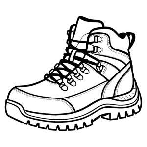 Faszinierender Schnürboot mit originellem Design Ausmalvorlage für trendbewusste Entdecker