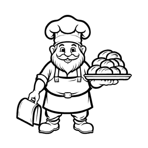 Einfaches Gnome-Ausmalbild zum kreativen Gestalten