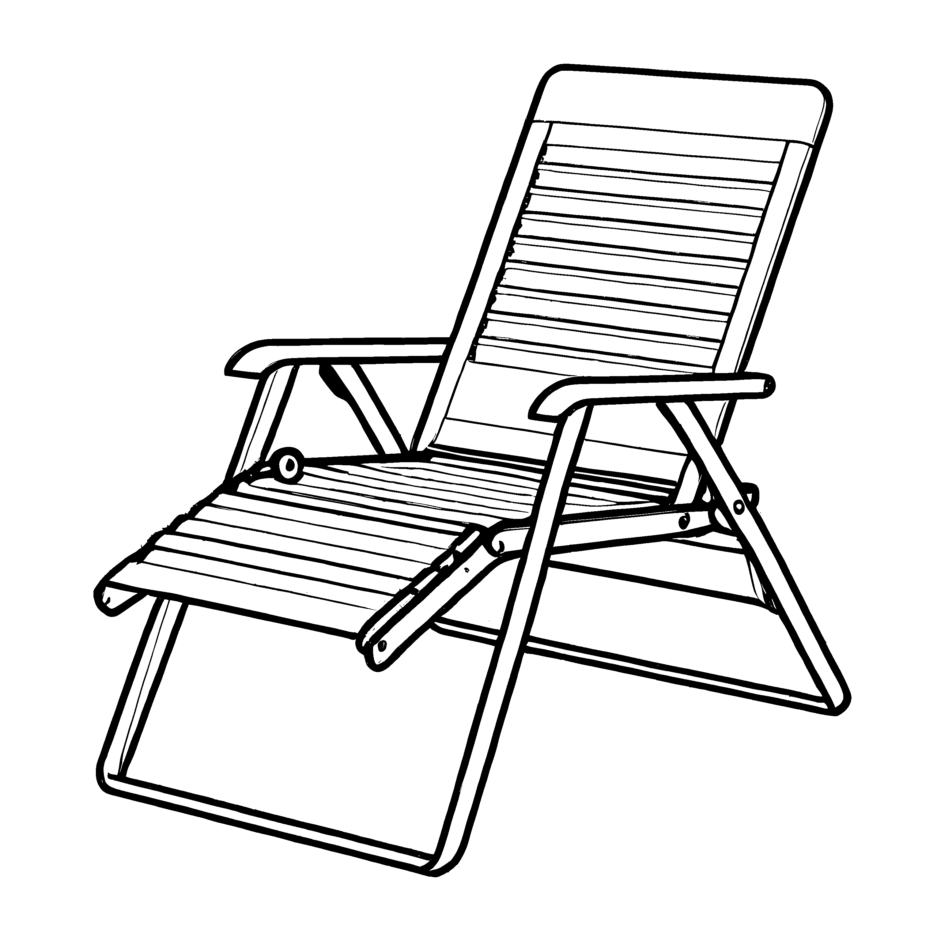 Aufregendes Gartenstühle-Ausmalbild für kreative Kids
