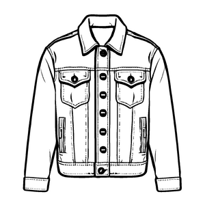 Elegante Herrenjacke mit doppelter Knopfleiste Malbild für stilvolle kleine Gentlemen