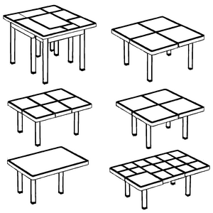 Faszinierender Multifunktionstisch in verschiedenen Designs Malbild für kleine Möbelgestalter und kreative Entdecker