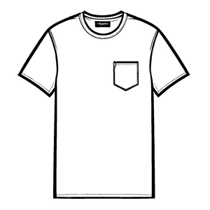 Charmantes Herren T-Shirt mit coolem Taschen-Design Ausmalvorlage für trendbewusste Nachwuchs-Designer