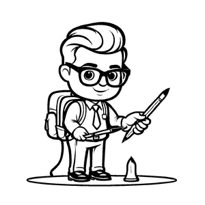 Einzigartige Nerds-Malvorlage zum Entdecken und Gestalten