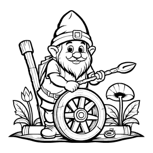Fröhliches Gnome-Malbild für kleine Künstler