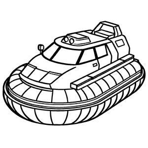 Wunderbare Luftkissenboote-Malvorlage zum kreativen Gestalten