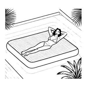 Tolles Sonnenbaden-Bastelmotiv für Groß und Klein
