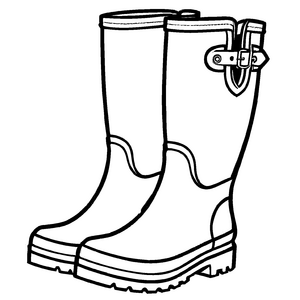 Bezaubernde Stiefel mit schicken Knöpfen Ausmalvorlage für modische Entdecker