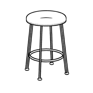 Moderne Barhocker mit trendiger Sitzfläche Ausmalmotiv für kleine Designträumer