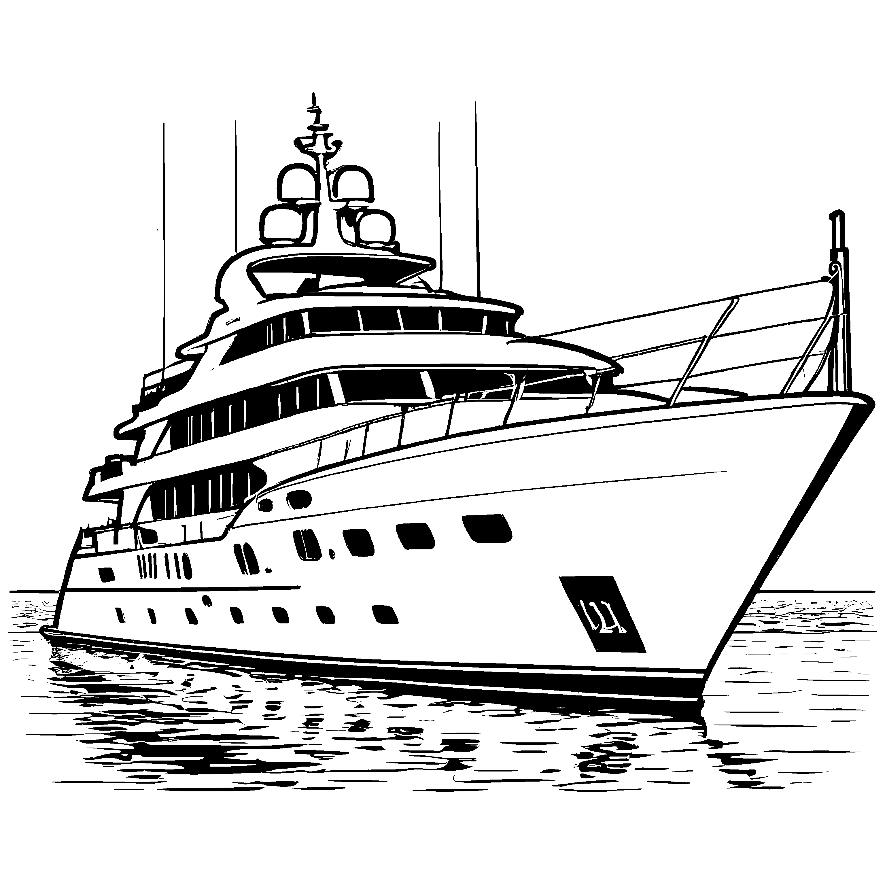 Zauberhaftes Yachten-Bastelmotiv zum kreativen Zeitvertreib