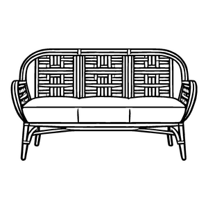 Kunstvolle Couch mit bunter Buchsymbolik Ausmalbild für fantasievolle Entdecker