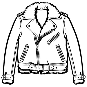 Bezaubernde Damenjacke mit tierischen Details Malvorlage für stilbewusste Trendsetter