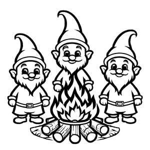 Spannendes Gnome-Ausmalbild für die ganze Familie