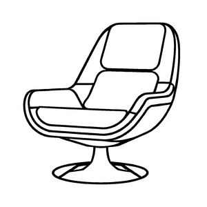 Beeindruckender Loungesessel mit runder Basis Bastelmotiv für fantasievolle Entdecker