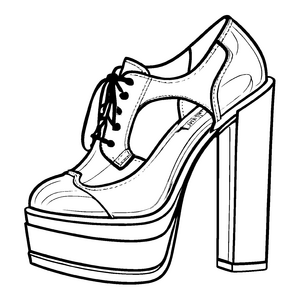 Elegante High Heel Sandalen mit kunstvollen Schnüren Malvorlage für stilbewusste Trendsetterinnen