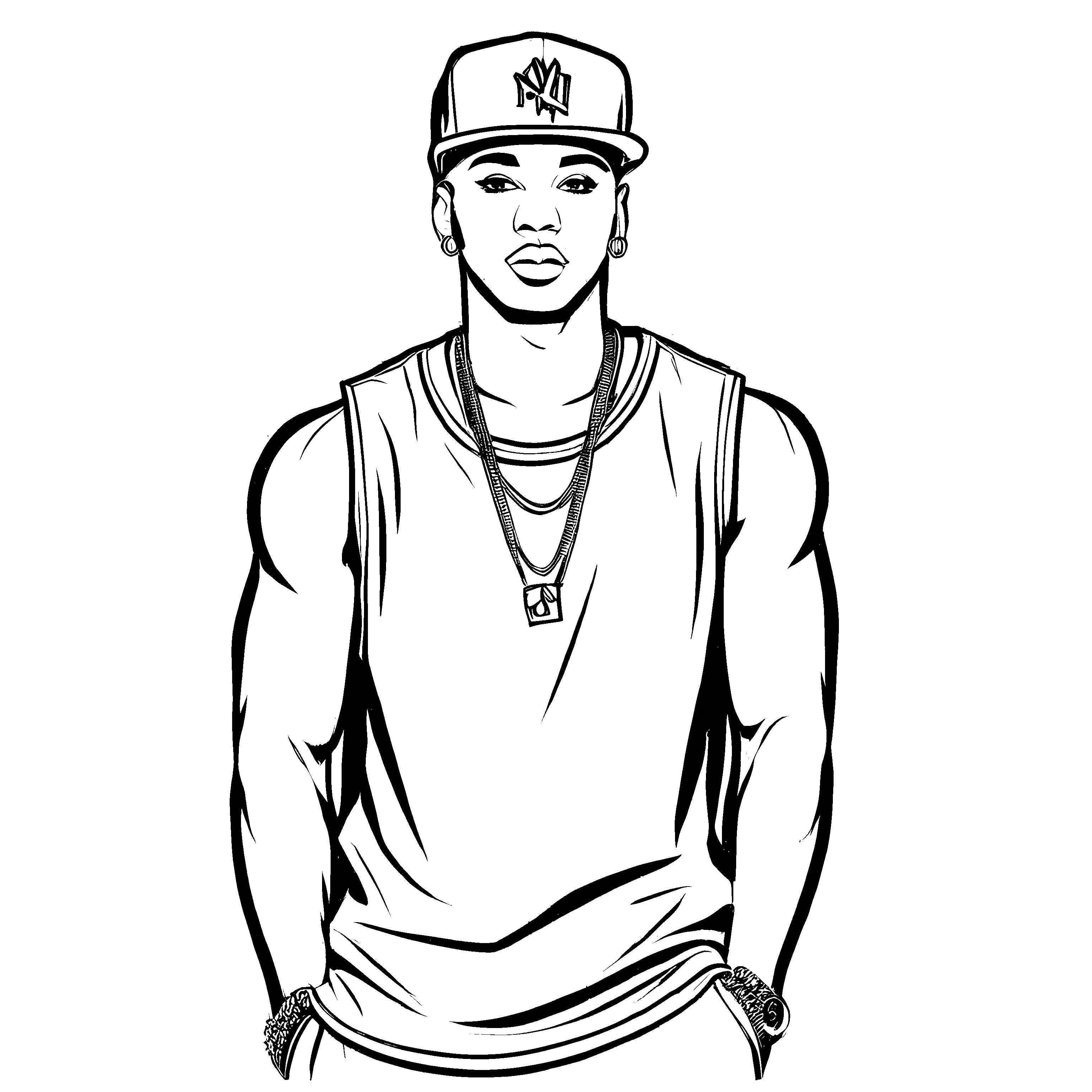 Cooles Herren Tanktop mit lässigem Stil Ausmalmotiv für trendbewusste Abenteurer