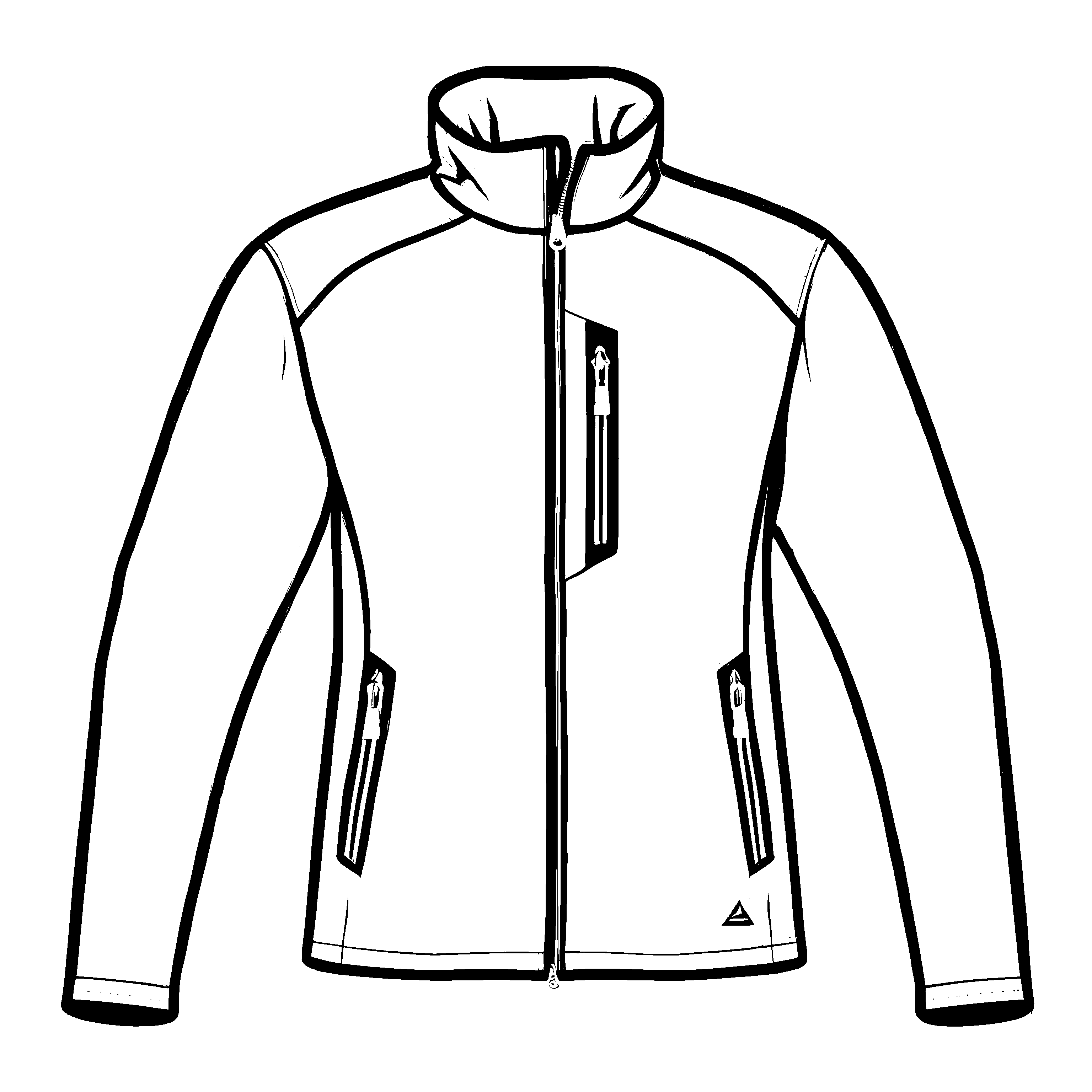 Klassische Herrenjacke mit modischem Zip-Design Ausmalmotiv für stilvolle Trendsetter