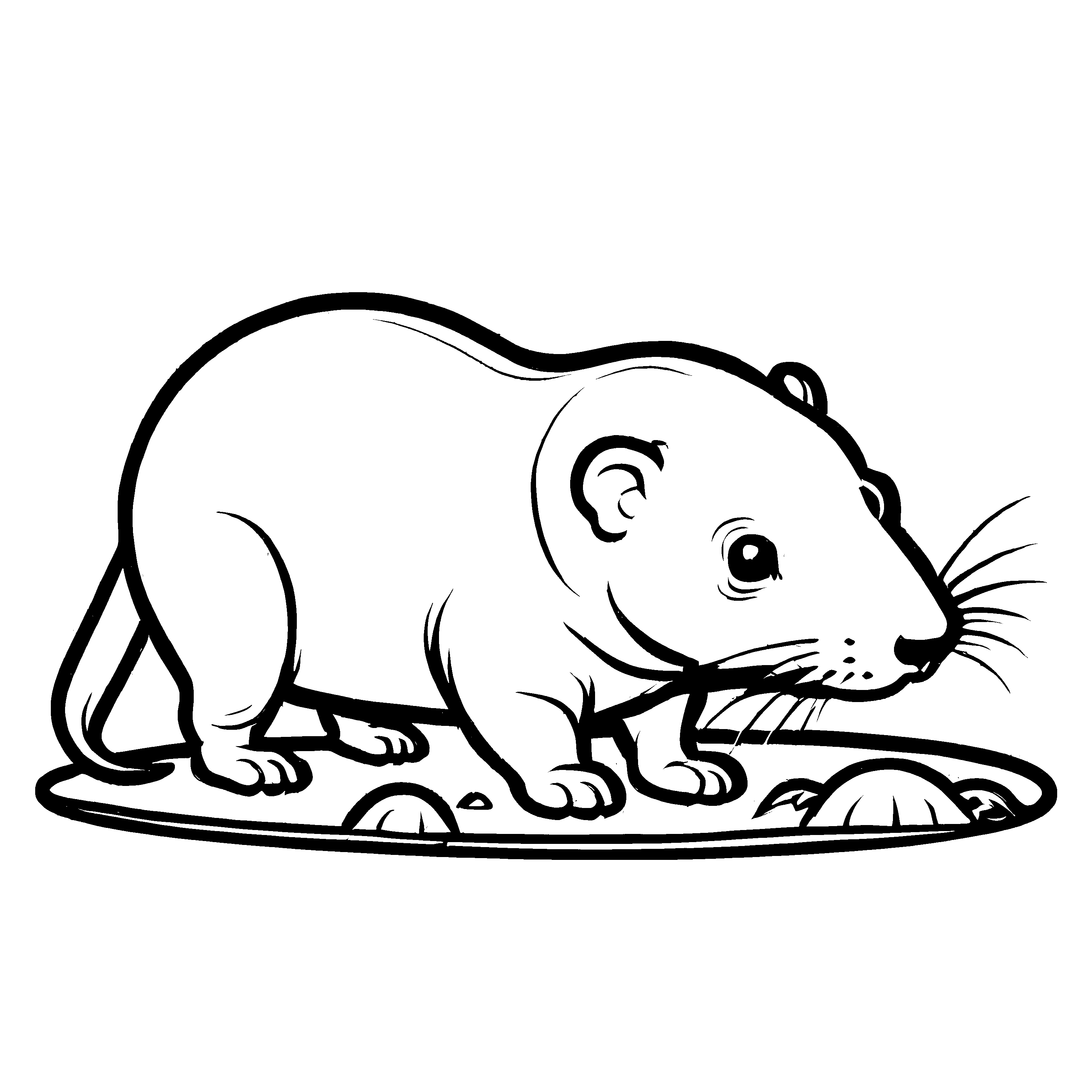 Besonderes Nacktmulle-Malbild zum Ausmalen